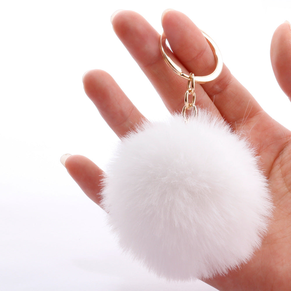 Wholesale 7CM Fur Ball Pom Pom Keychain